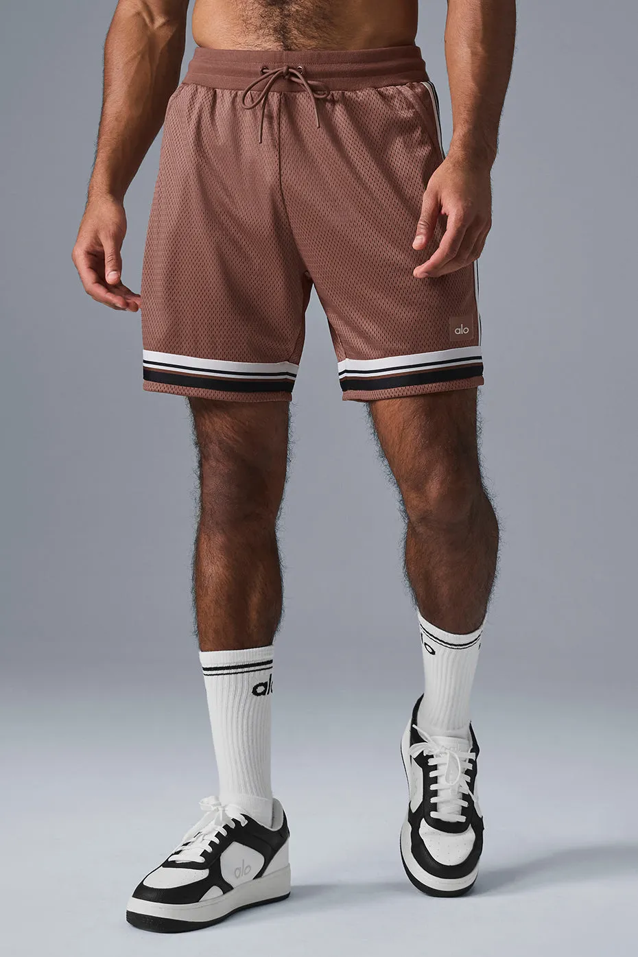 7" Key Mesh Basketball Short - Chestnut