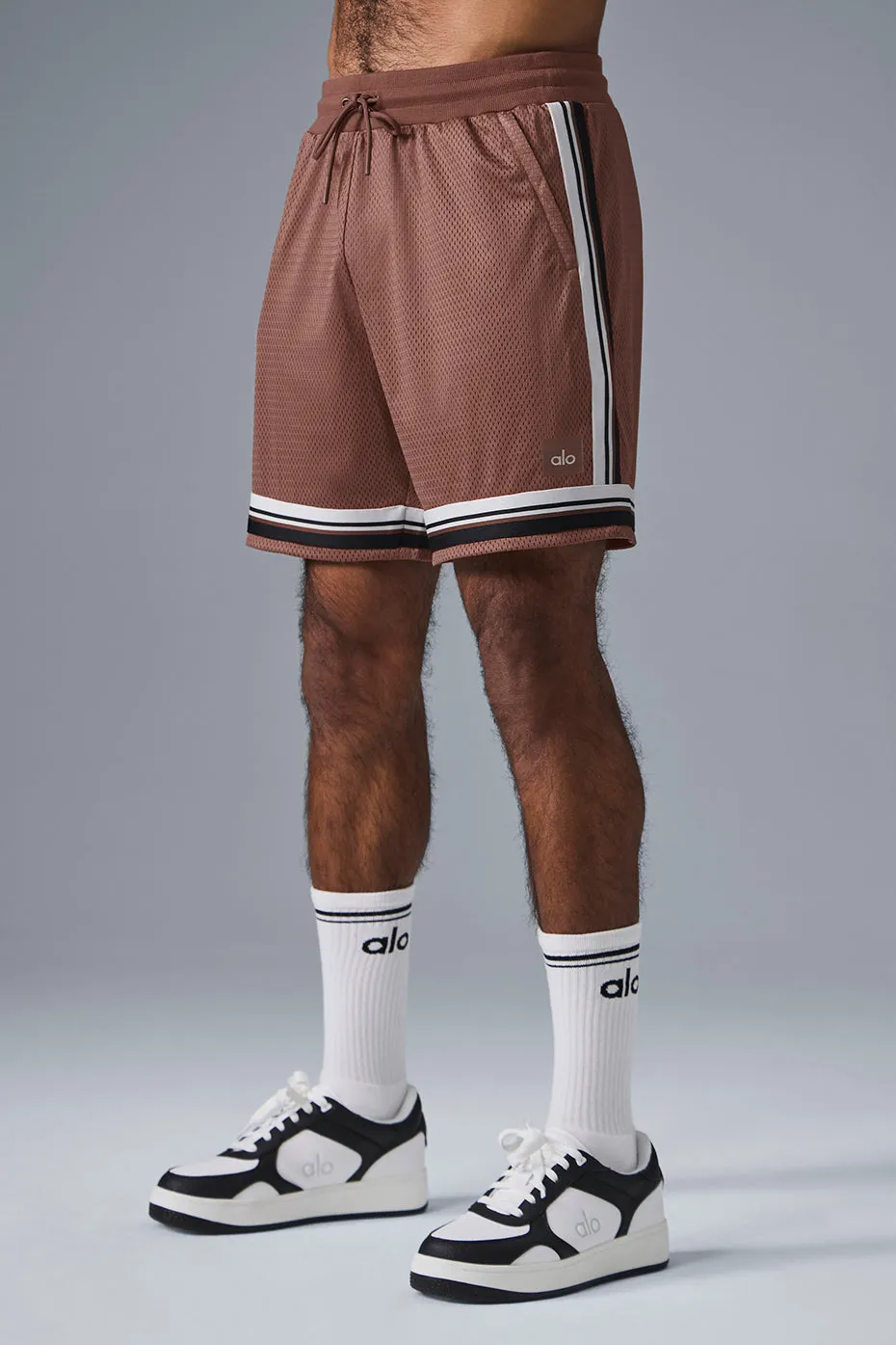 7" Key Mesh Basketball Short - Chestnut