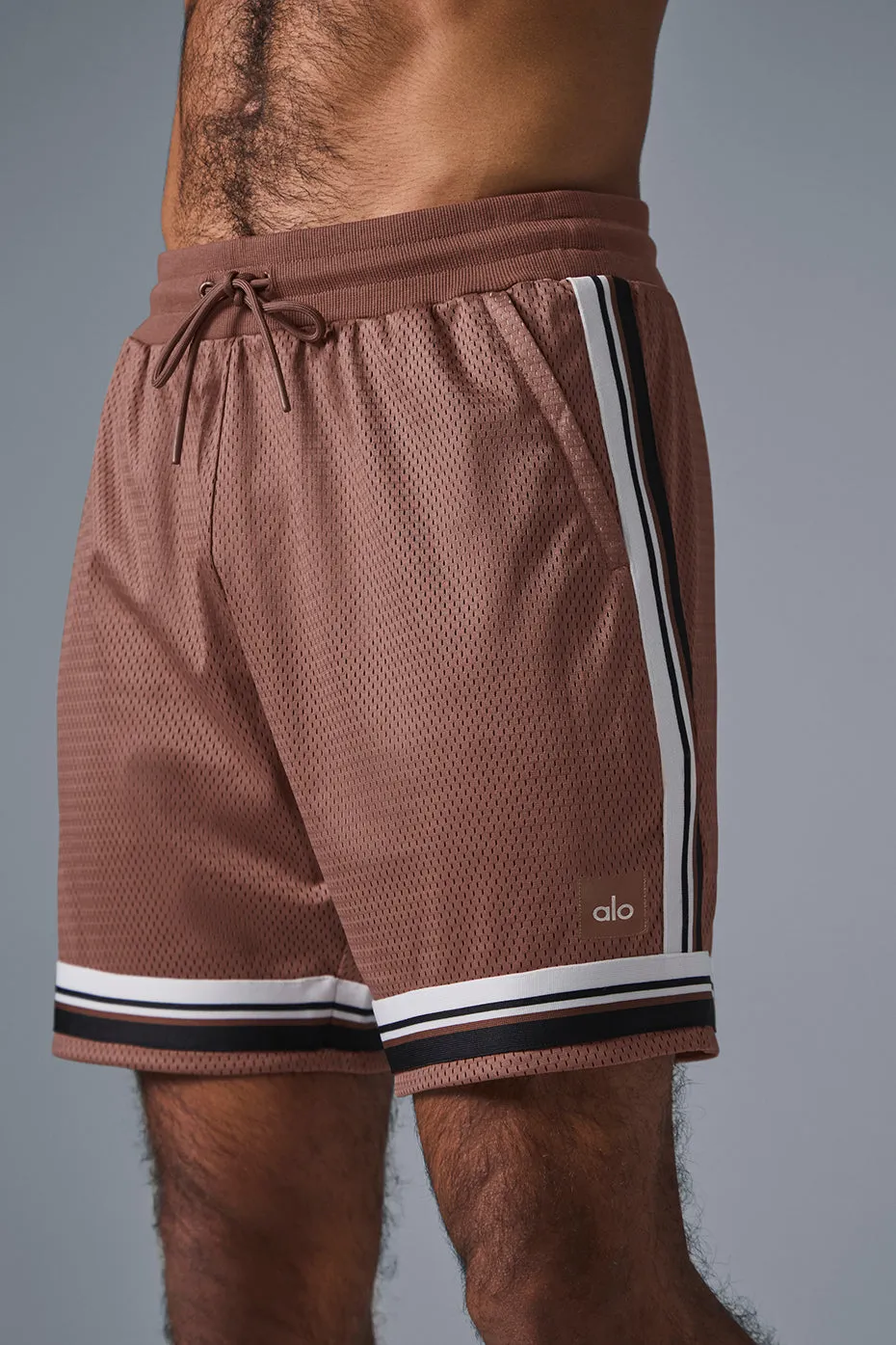 7" Key Mesh Basketball Short - Chestnut