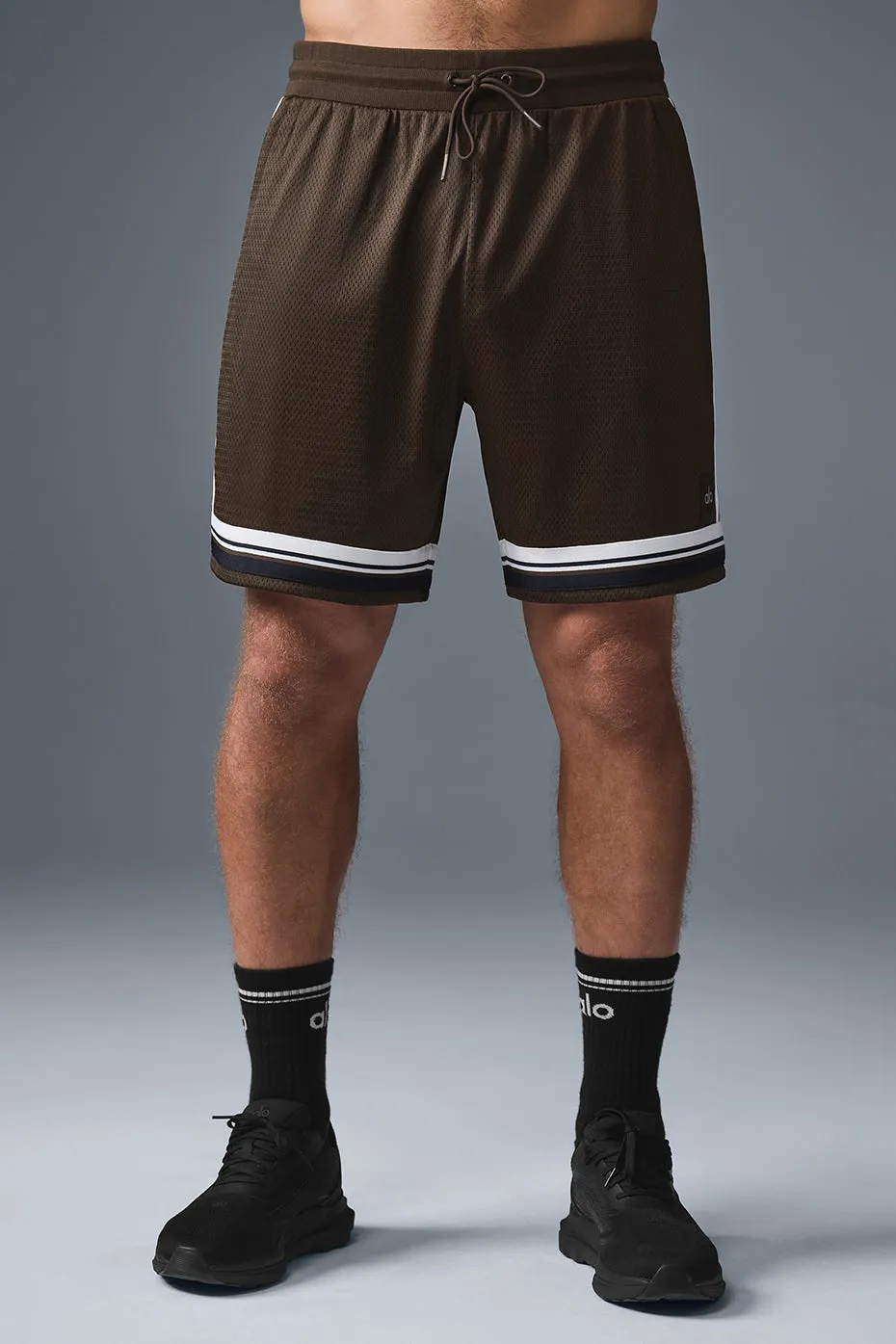 7" Key Mesh Basketball Short - Espresso