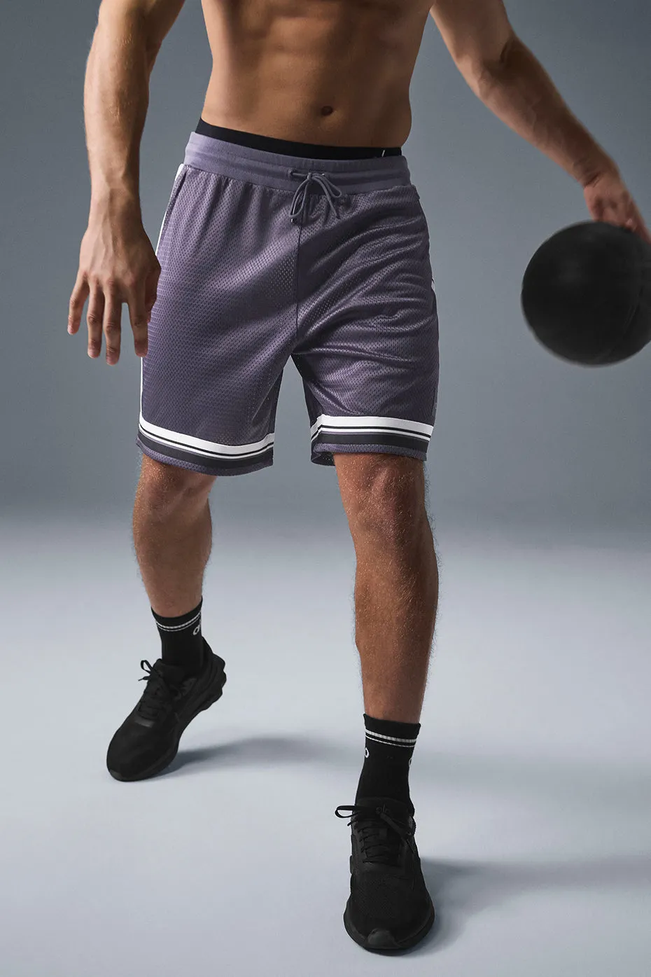 7" Key Mesh Basketball Short - Italian Plum