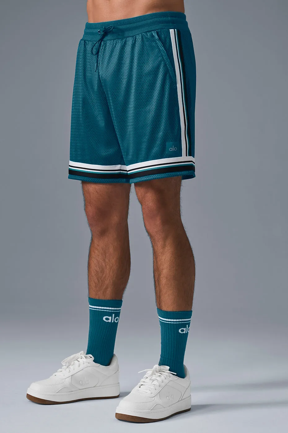 7" Key Mesh Basketball Short - Oceanic Teal