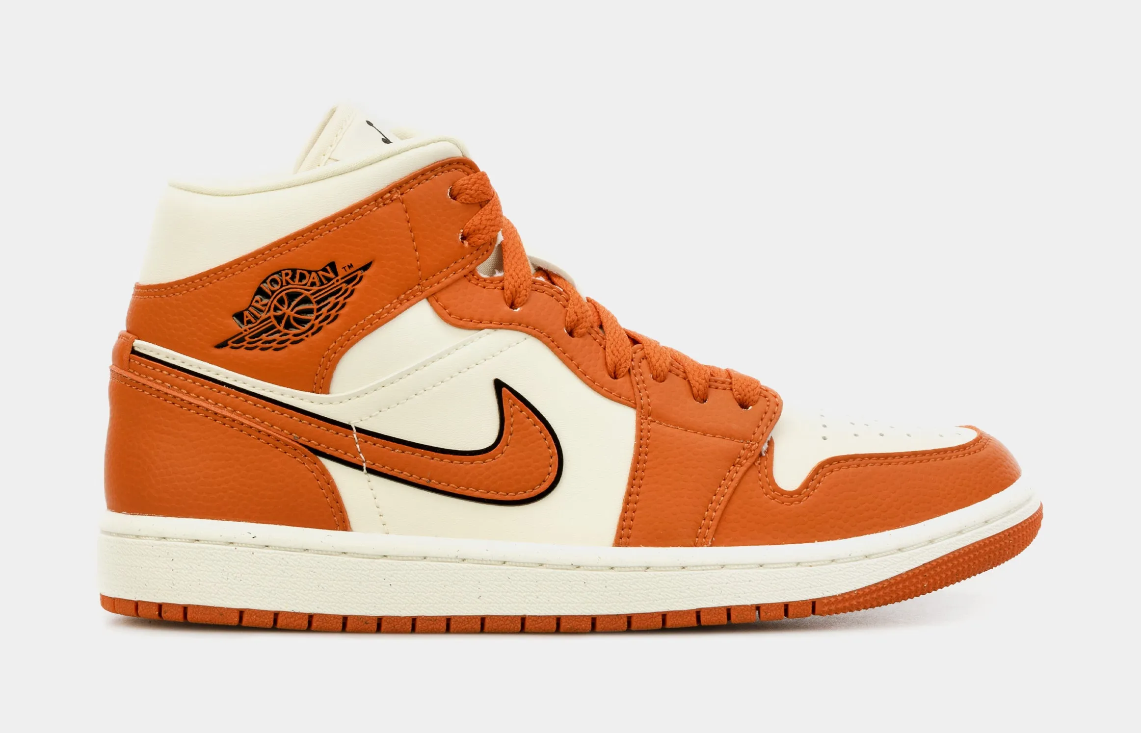 Air Jordan 1 Retro Mid SE Sport Spice Womens Lifestyle Shoes (Orange/White)