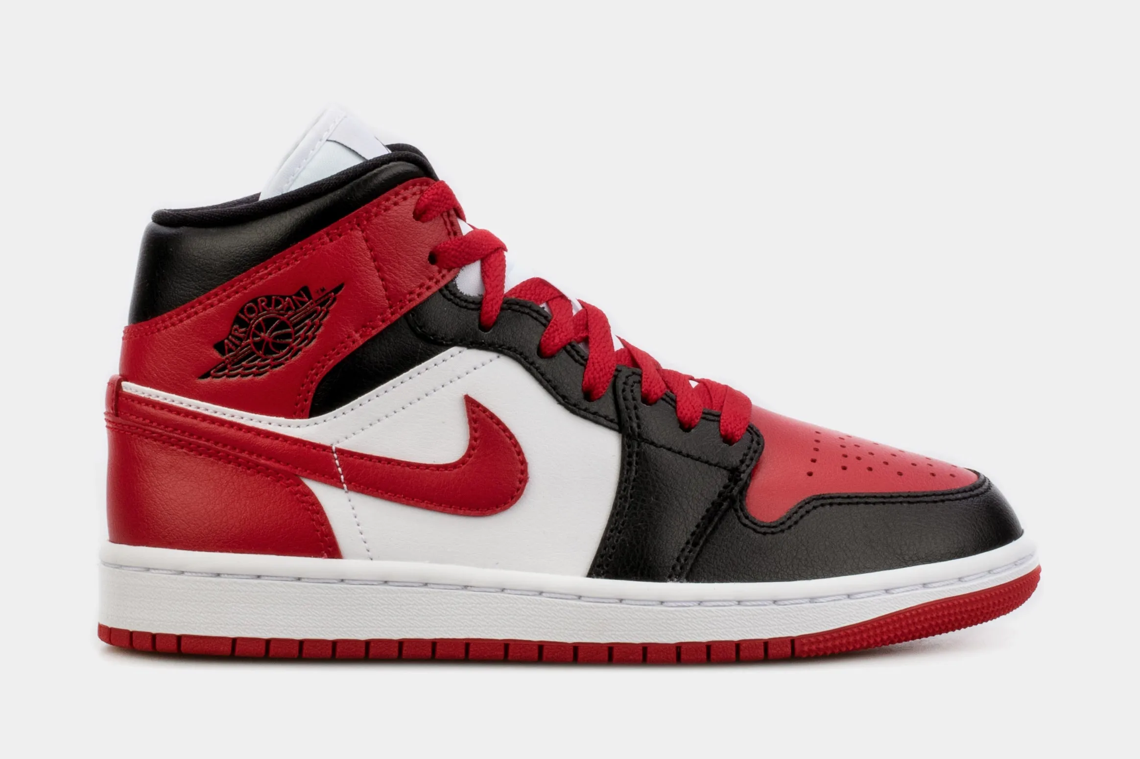 Air Jordan 1 Retro Mid Womens Lifestyle Shoes (Red/Black)