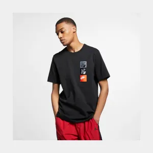 Air Jordan 4 Legacy Woven Label Mens T-Shirt (Black)