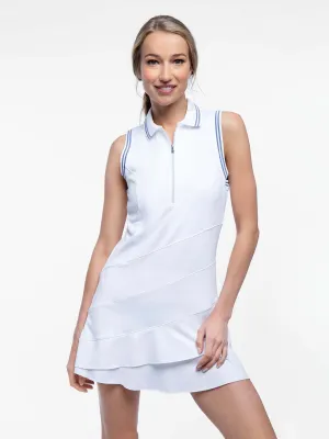 Alexa Tennis Dress - White/Granite