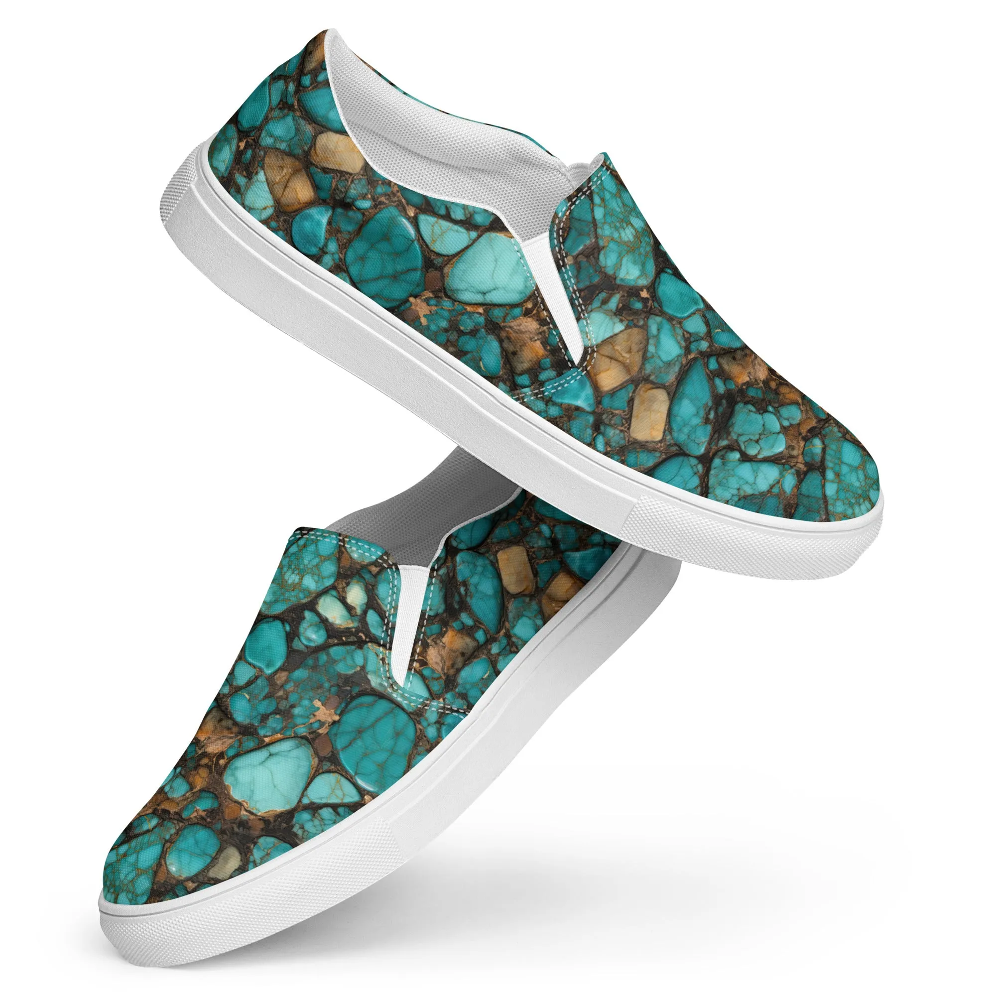 All Turquoise Women’s slip-on canvas shoes