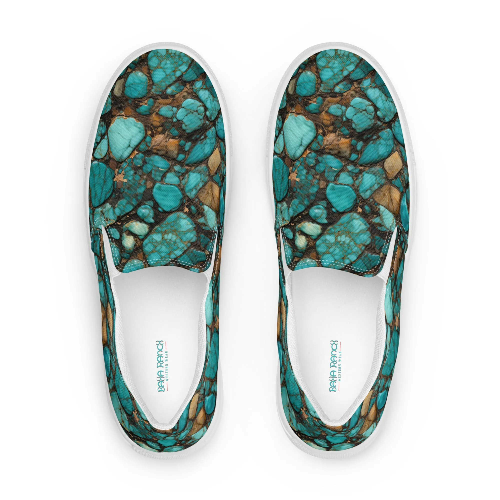 All Turquoise Women’s slip-on canvas shoes