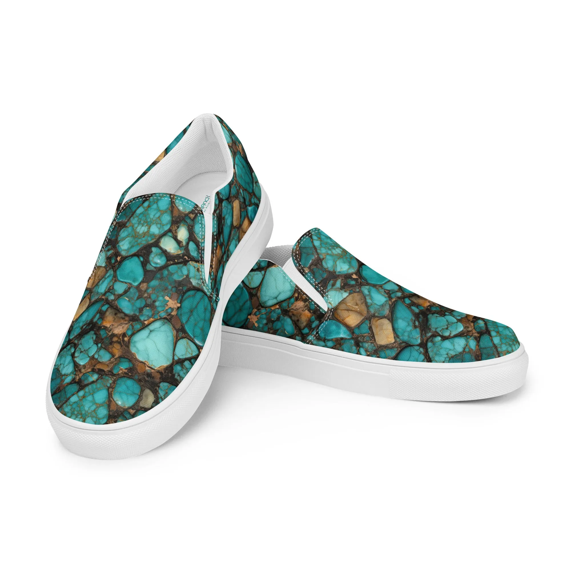 All Turquoise Women’s slip-on canvas shoes