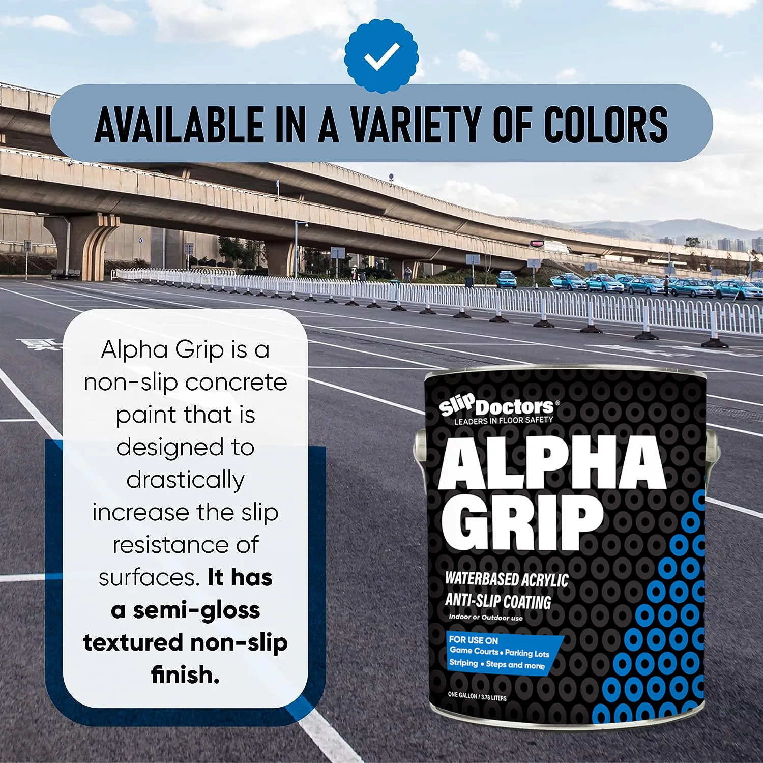 Alpha Grip Non-Slip Stripe and Athletic Court Paint