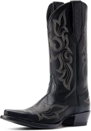 Ariat Women's Jennings Stretchfit Western Boot, Black Deertan