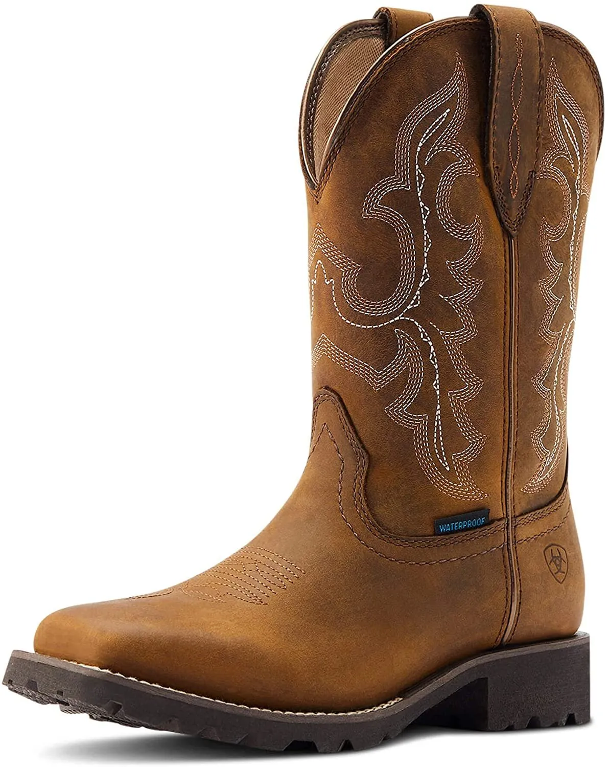 Ariat Women's Unbridled Rancher Waterproof Western Boot, Oily Distressed Tan