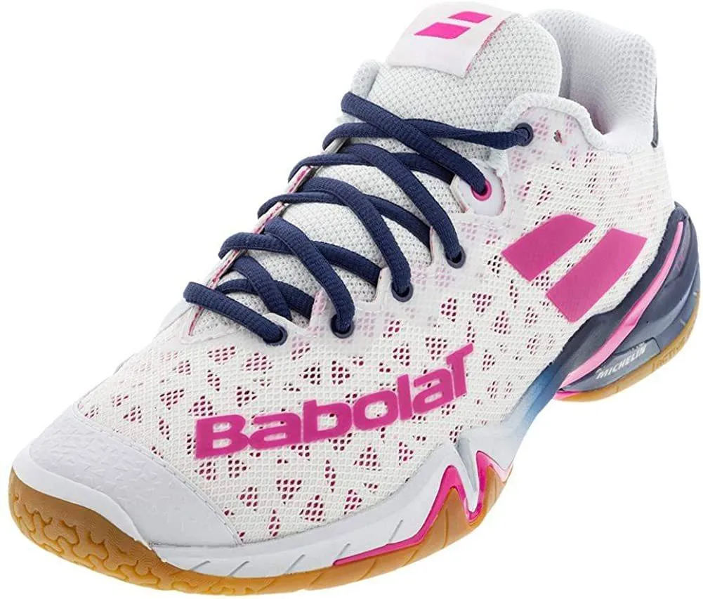 Babolat Shadow Tour White-Rhodamine Red Women's Court Shoe