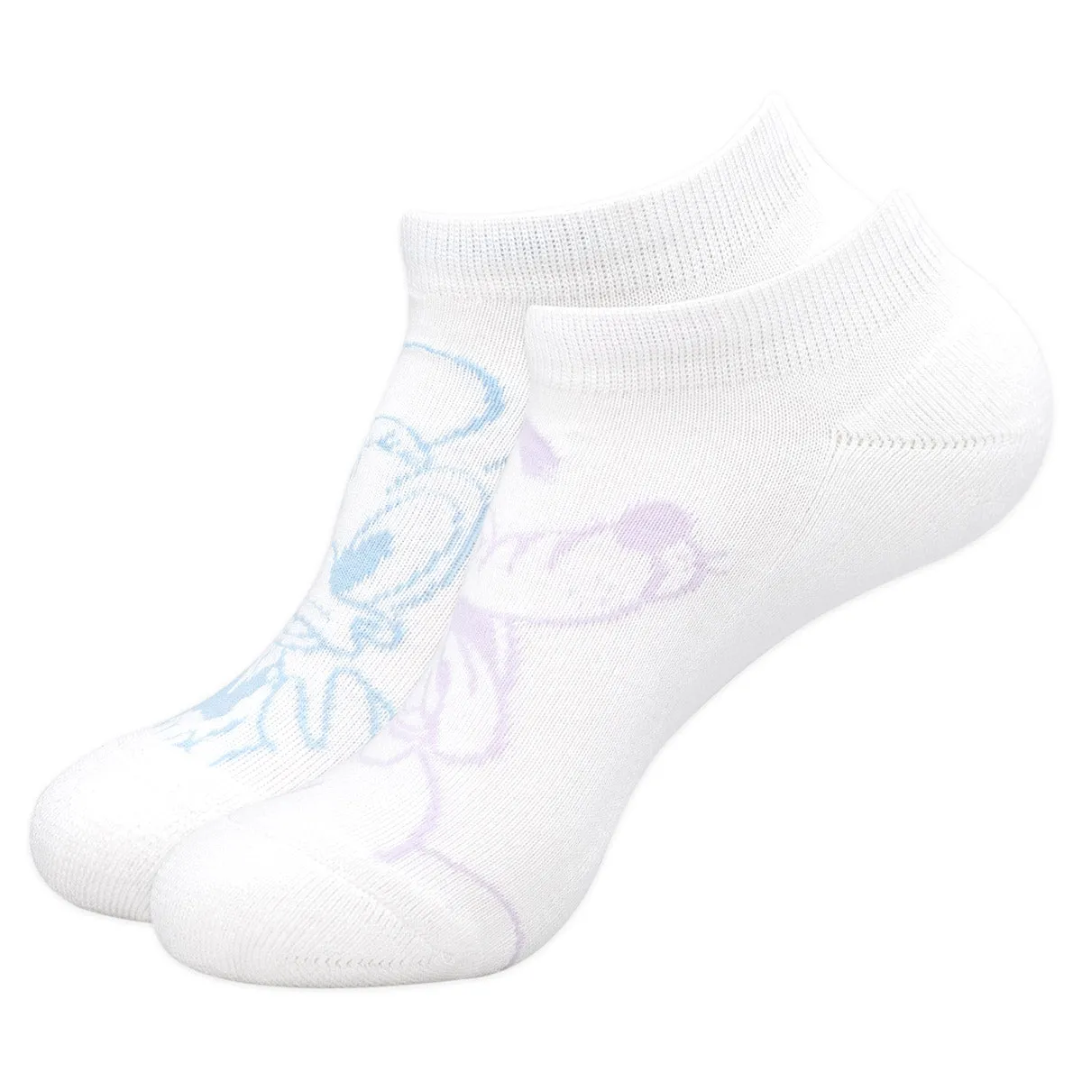 Balenzia x Disney Donald Duck & Pluto Lowcut Socks for Women (Pack of 2 Pairs/1U)(Free Size) White