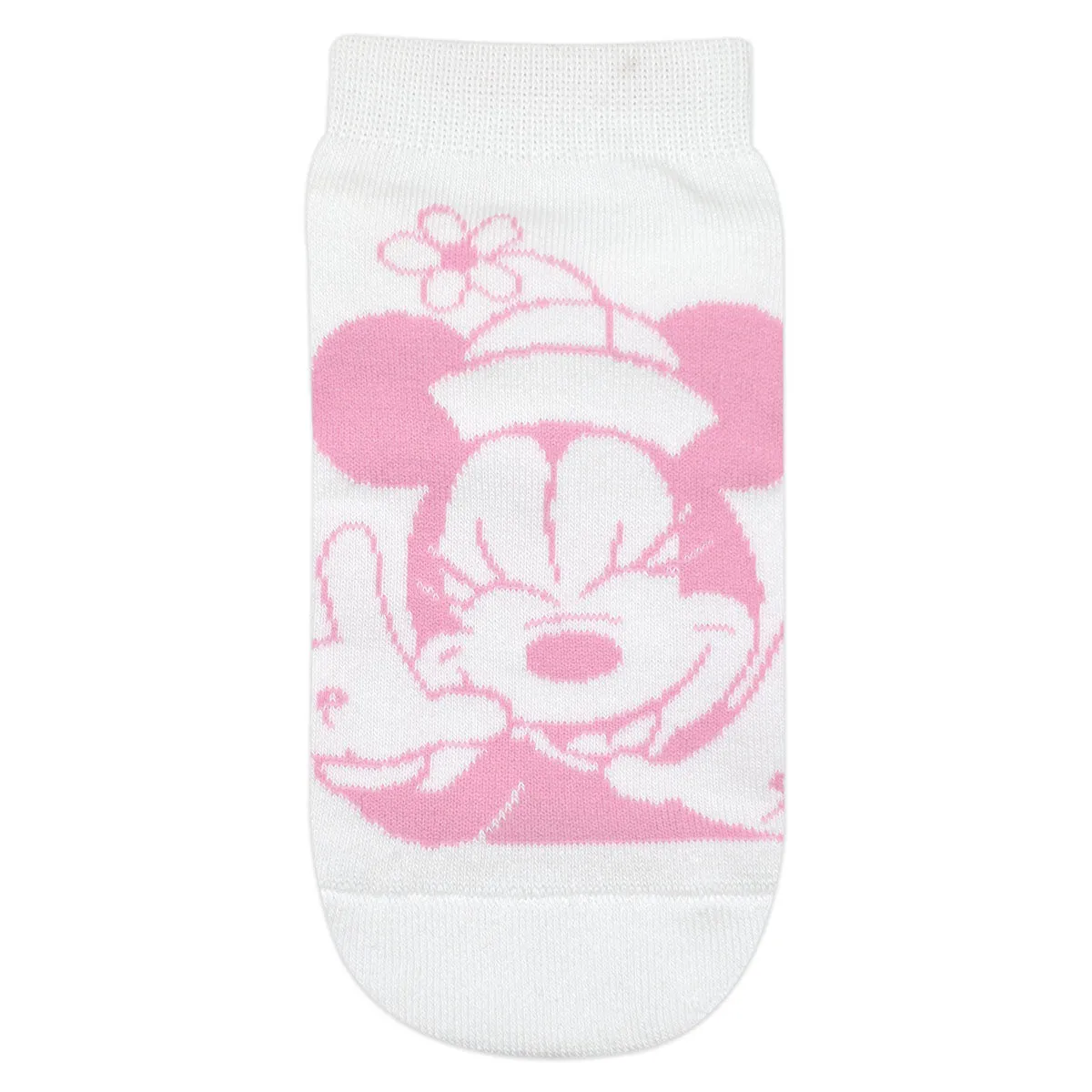 Balenzia x Disney Mickey & Minnie Lowcut Socks for Women (Pack of 2 Pairs/1U)(Free Size) White