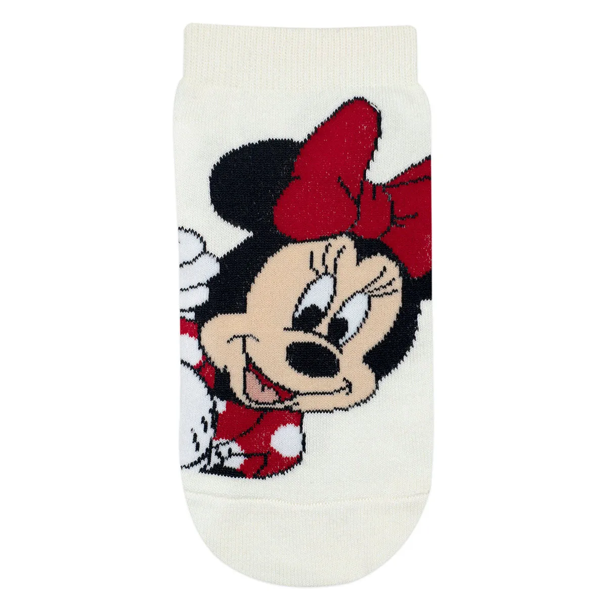 Balenzia x Disney Mickey & Minnie Themed Lowcut Socks for Women-  (Pack of 3 Pairs/1U)(Free Size)Cream