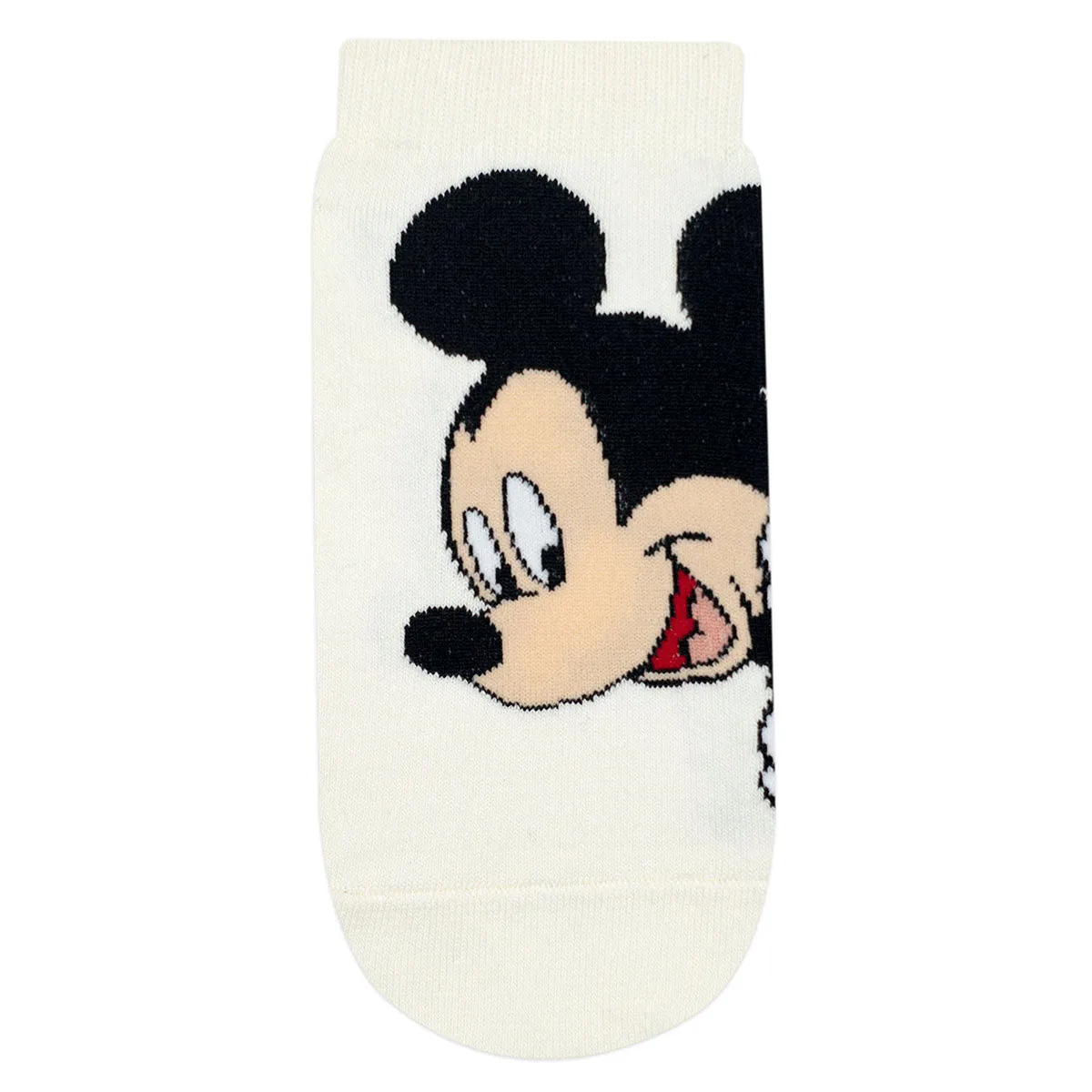 Balenzia x Disney Mickey & Minnie Themed Lowcut Socks for Women-  (Pack of 3 Pairs/1U)(Free Size)Cream