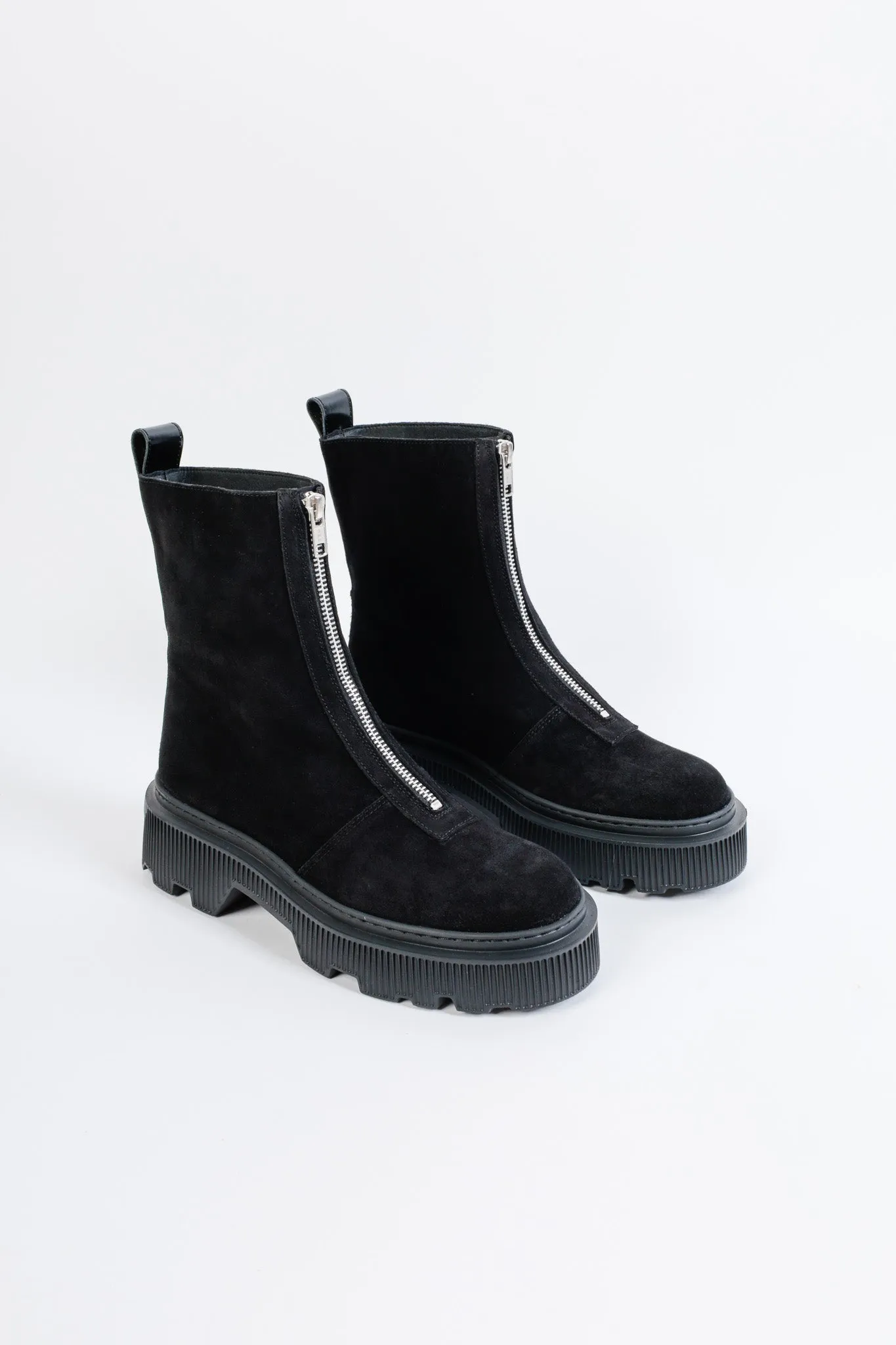 BARBARA BLACK - Extra Light Zip Front Boots