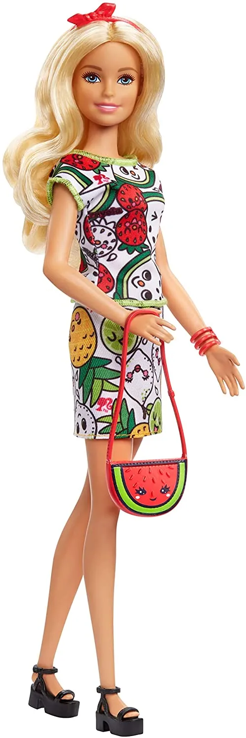 Barbie Crayola Color-in Fashions Doll and Fashions Set, Creative Art Fashion Toy with Doll, Washable Fashions, Scented Markers and Scented Purse