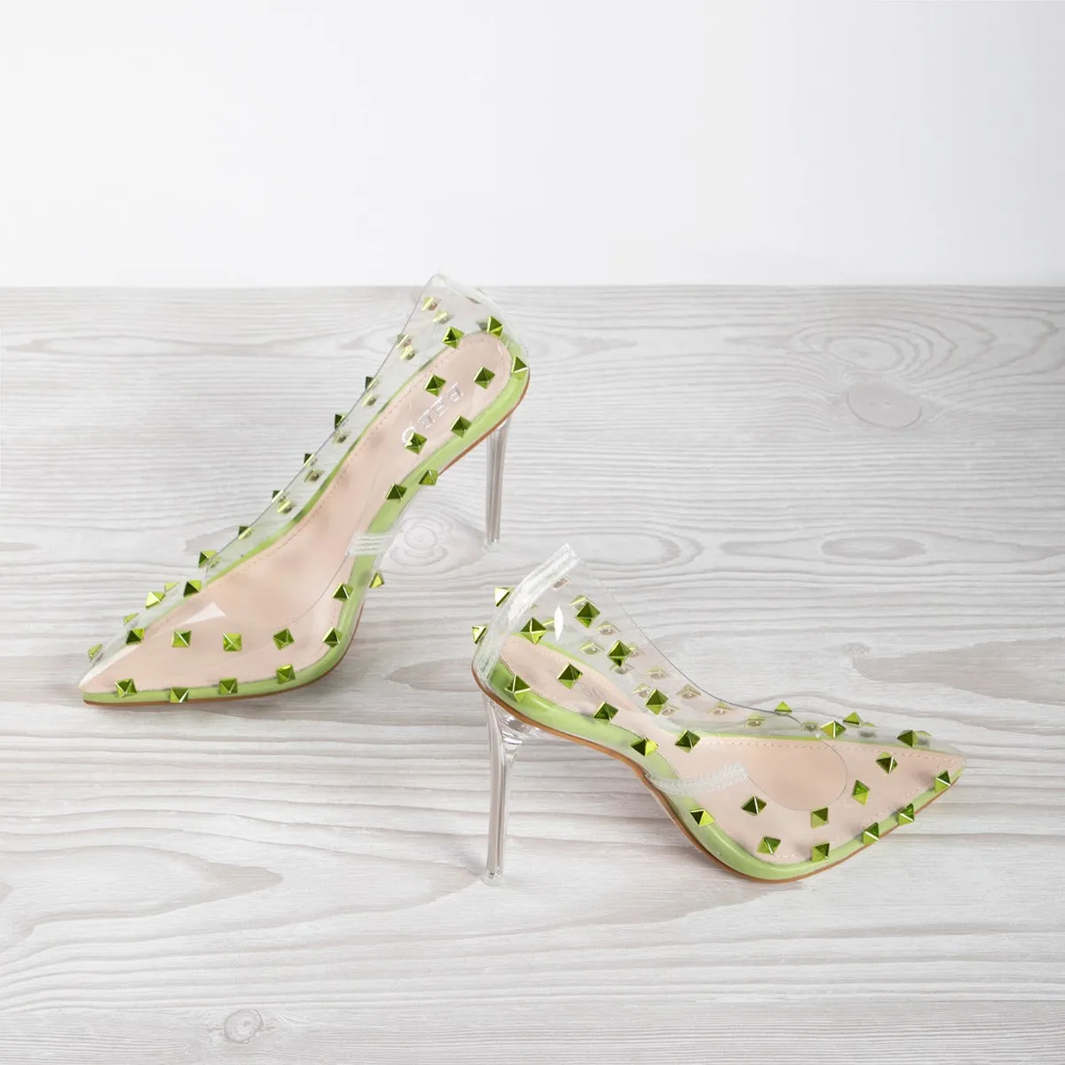 BEBO Mayra Perspex Court Shoe in Green