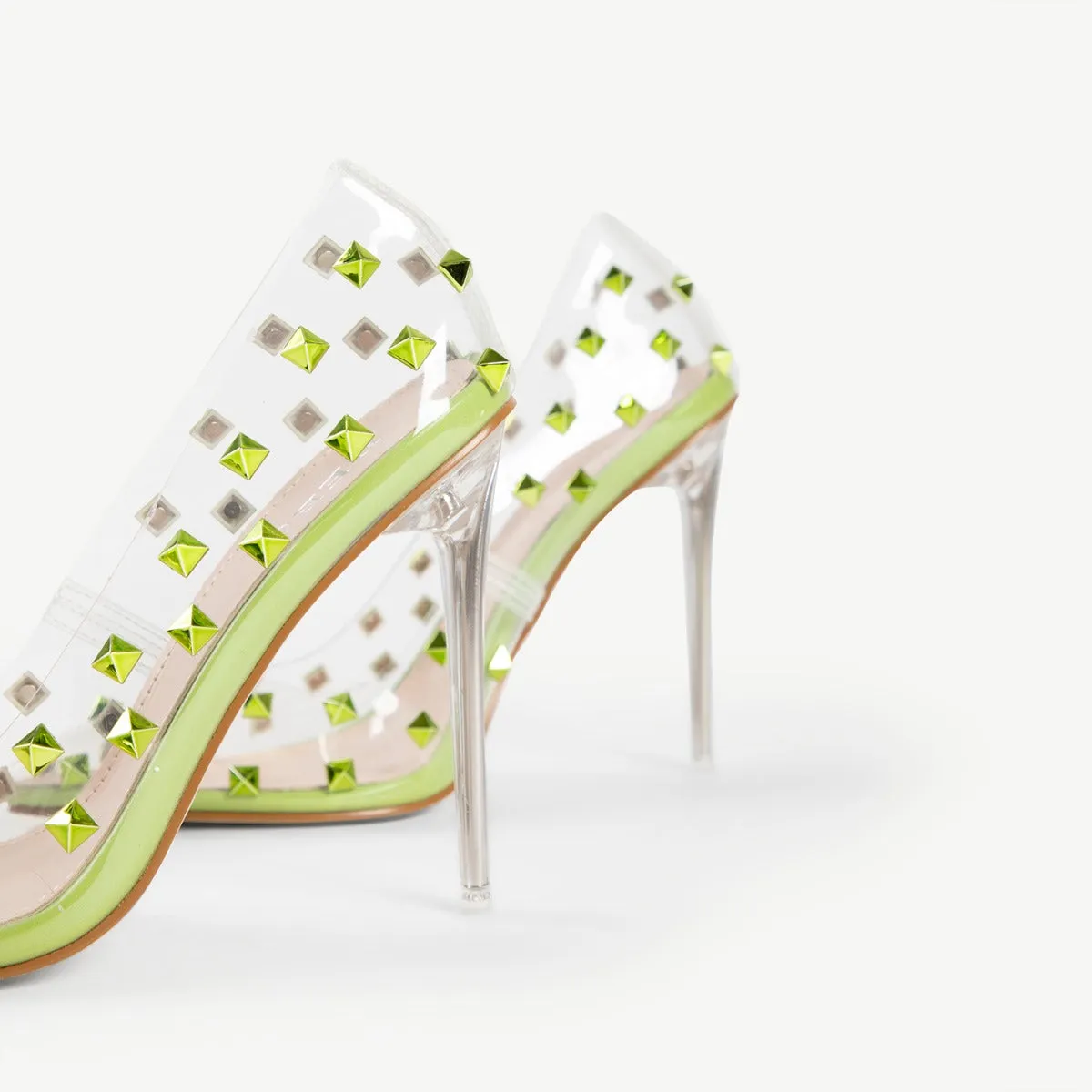 BEBO Mayra Perspex Court Shoe in Green