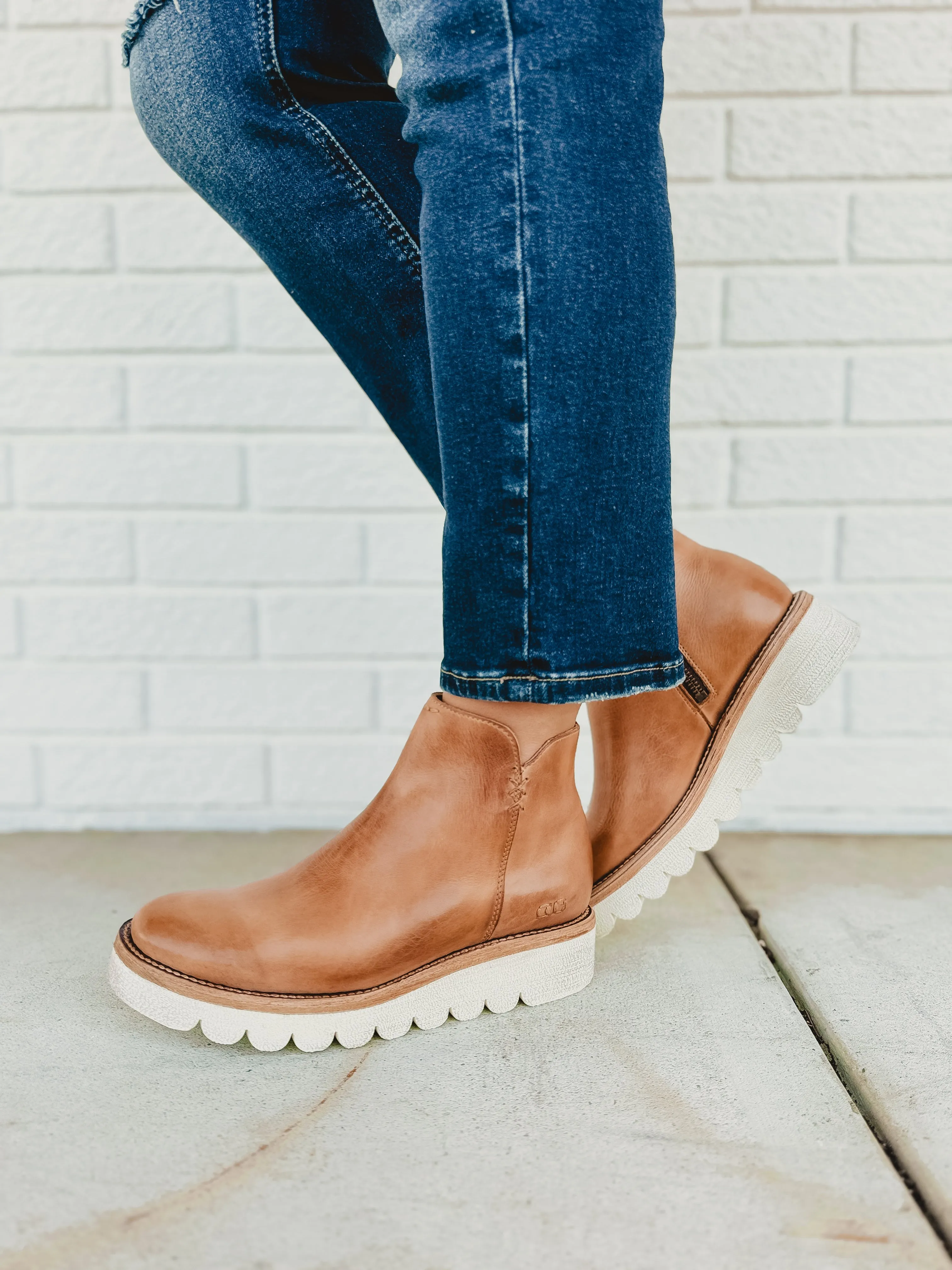 BedStu Lydyi Wedge Boot - Tan Rustic