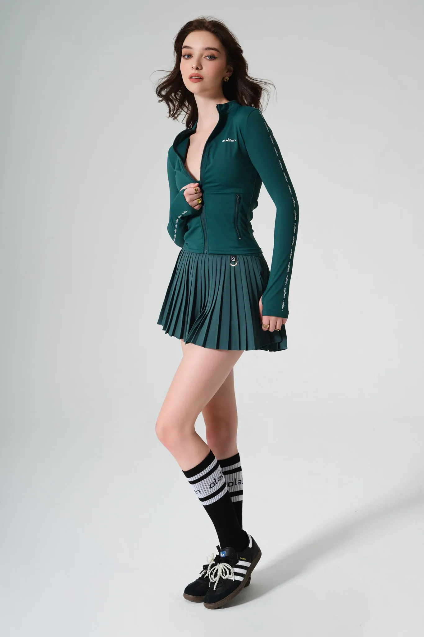 Birgit Pleated Skirt - Midnight Green