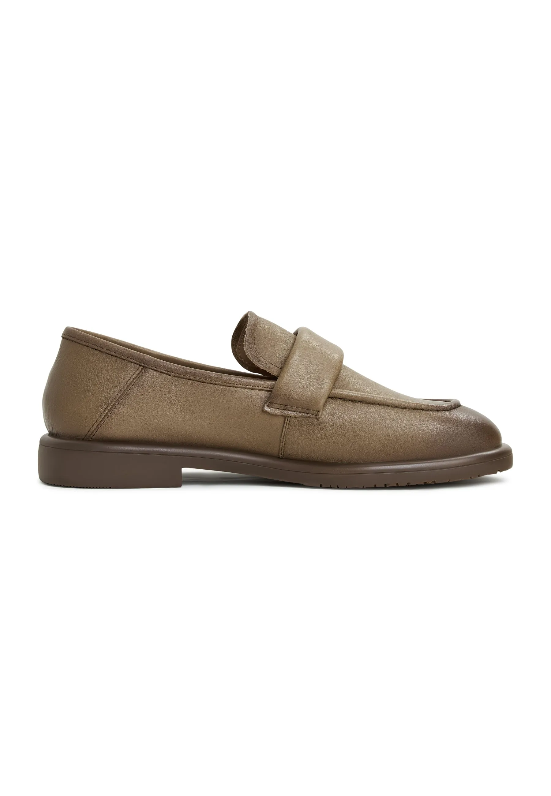 Block Heeled Loafers Stephanie  - Brown