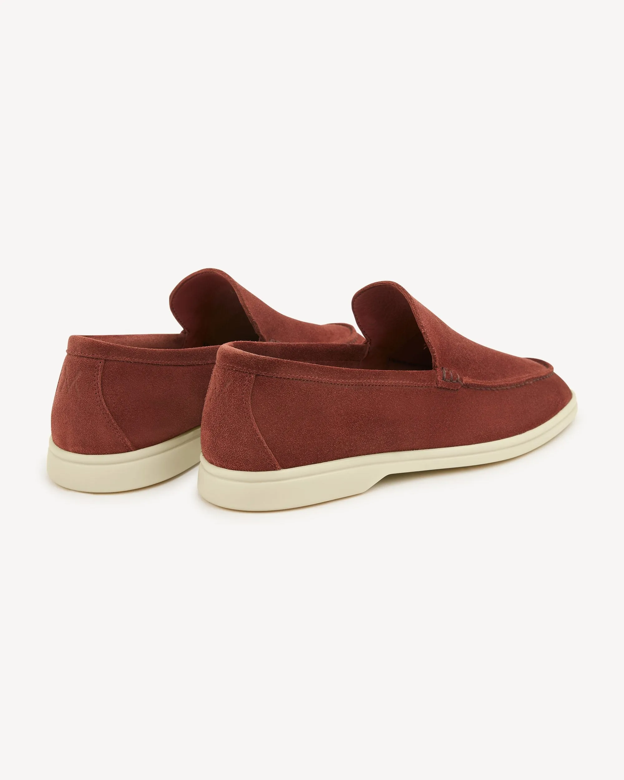 Brabion Unlined Capri Suede Loafer – Cinnamon Rose