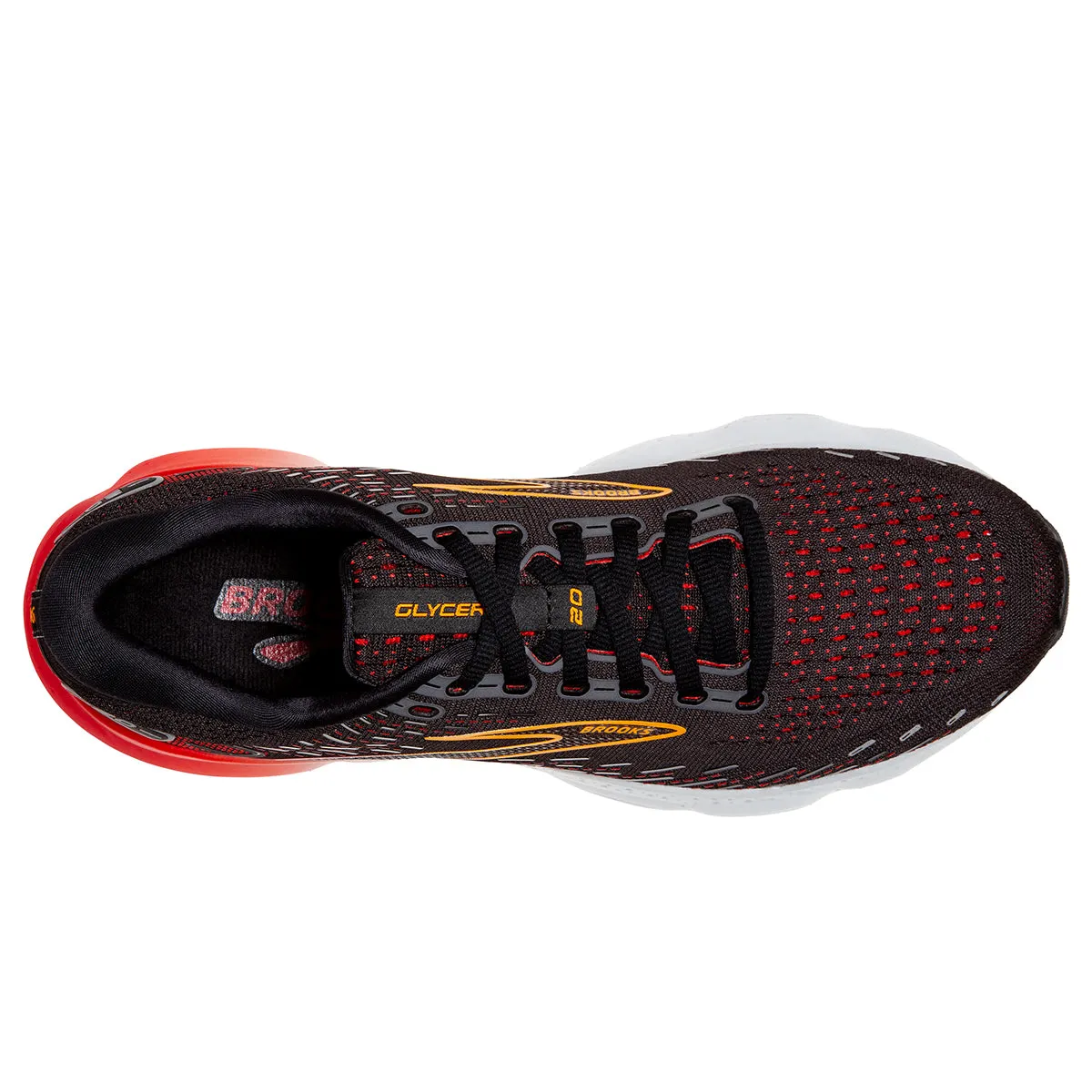 Brooks Glycerin 20 Mens | Black/blackened Pearl/fiery Red