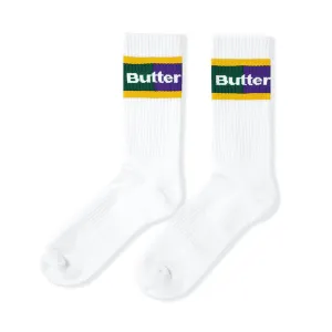 Butter Goods Court Socks - White