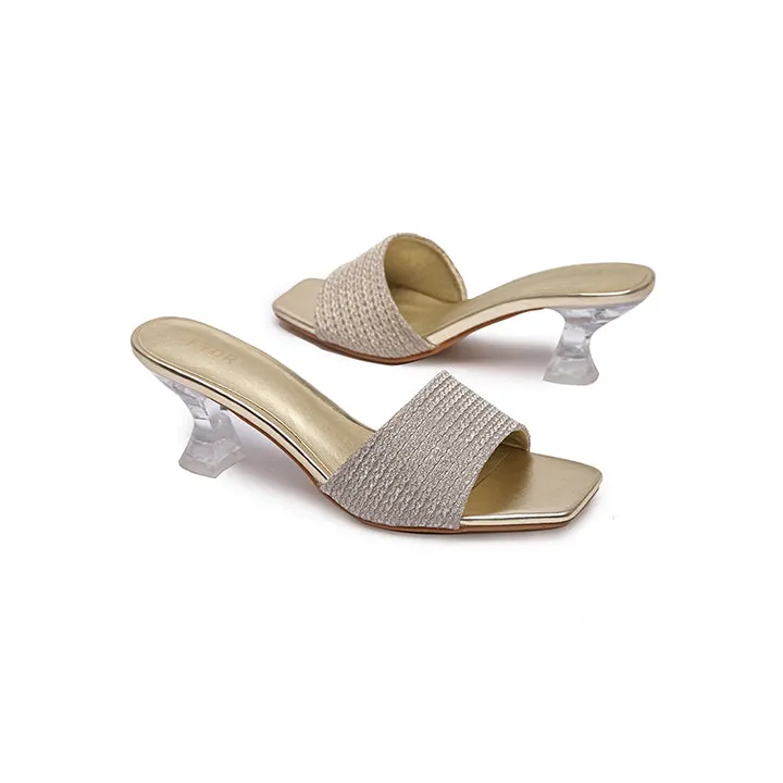 Clear Mid Heel Mule HL 113