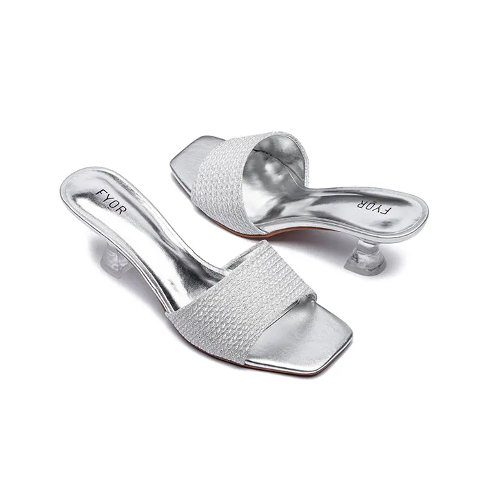 Clear Mid Heel Mule HL 113