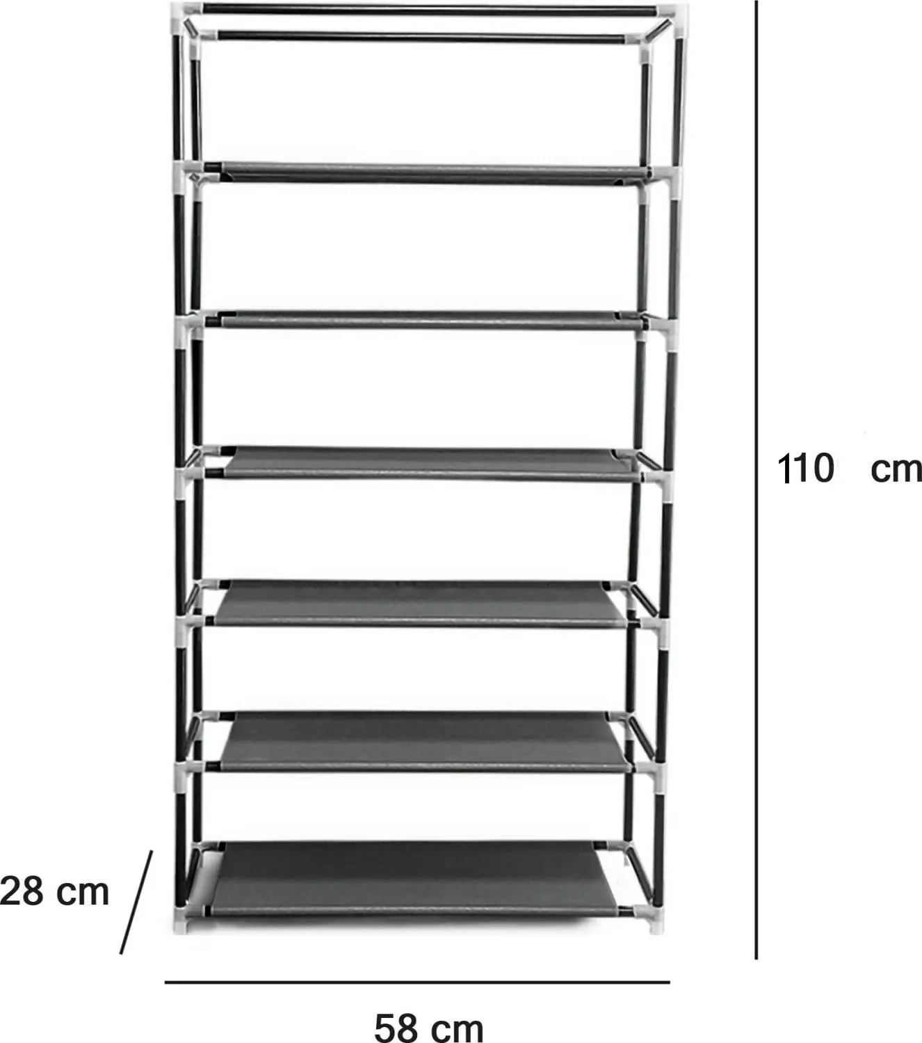 CMerchants Multipurpose Home Utility Portable Space Saving 6 Layer Shoe Rack Organizer Stand Blue