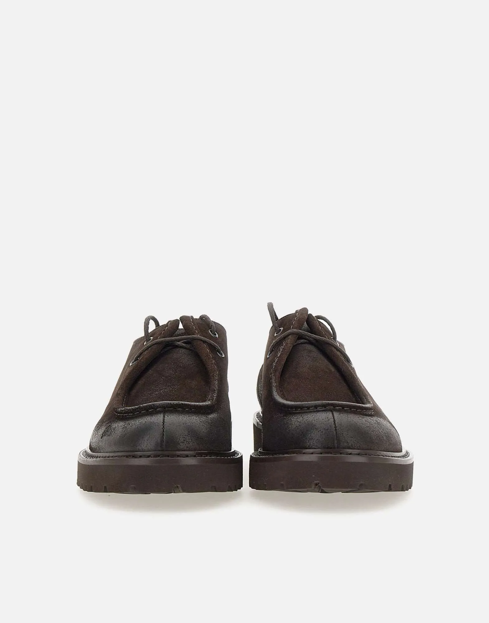 Commander Suede Lace-Up Dark Brown Shoes