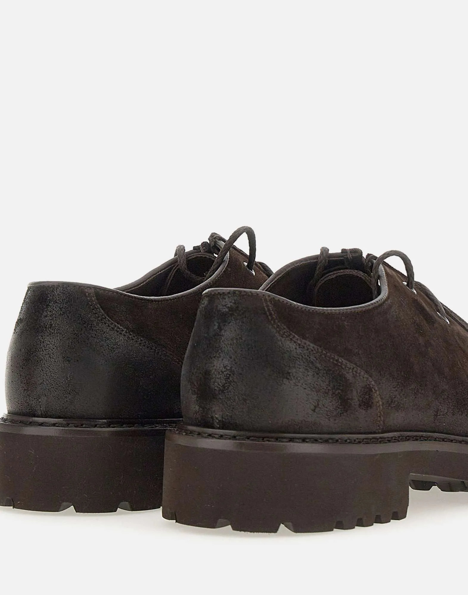 Commander Suede Lace-Up Dark Brown Shoes