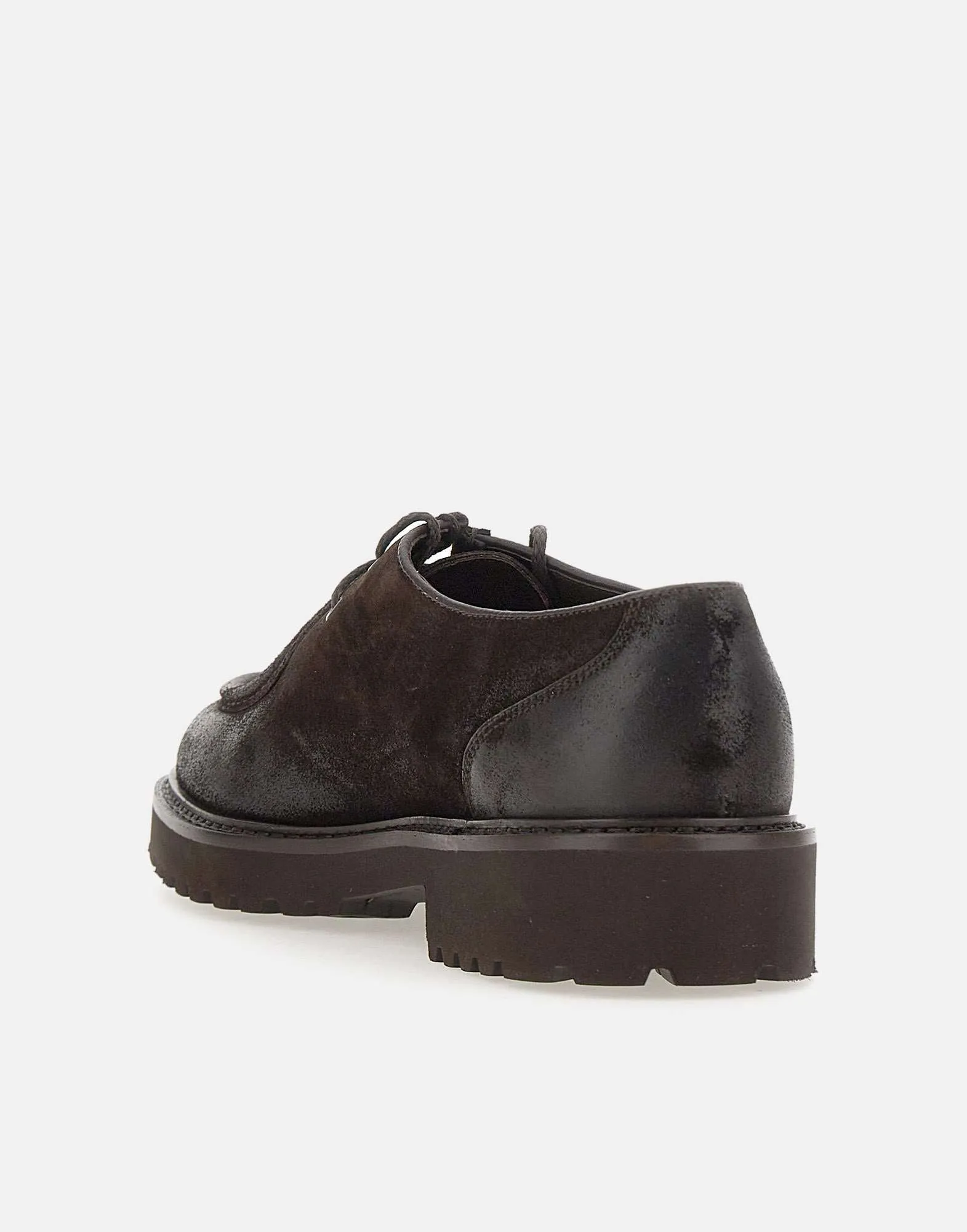 Commander Suede Lace-Up Dark Brown Shoes