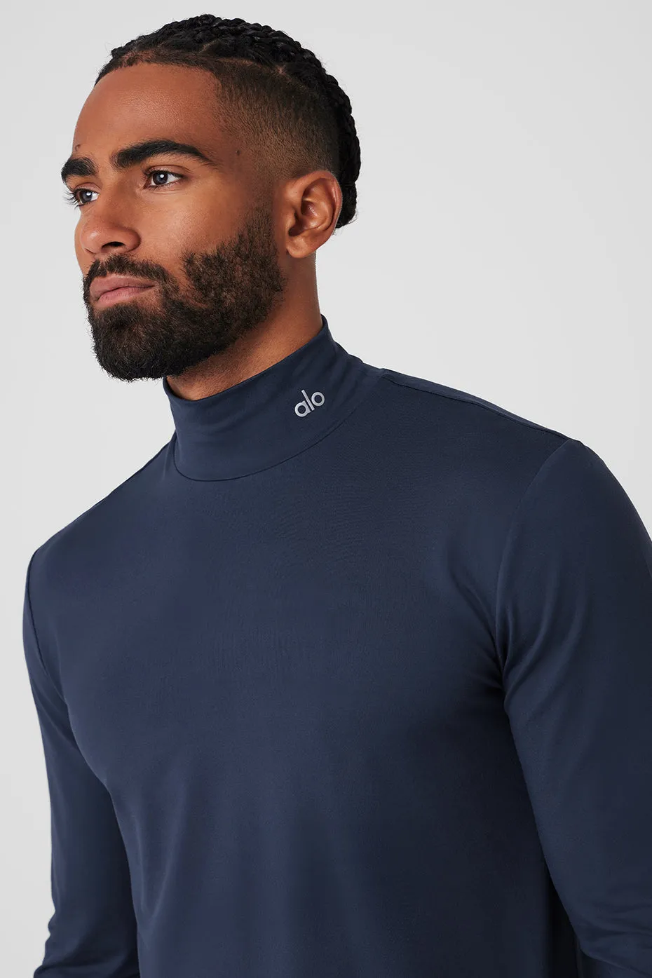 Conquer Reform Mock Neck Long Sleeve - Navy