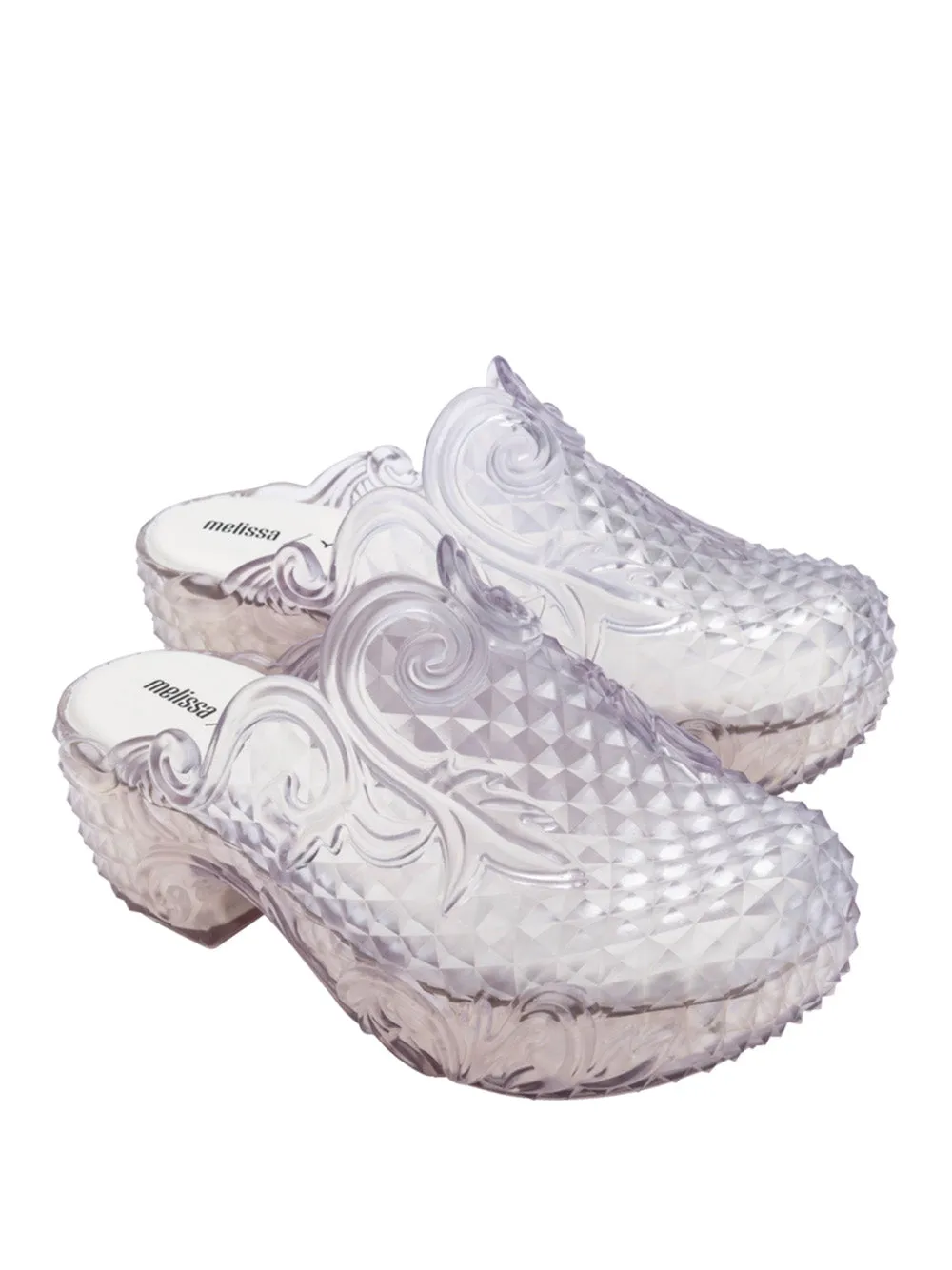 Court Clog - Clear/White