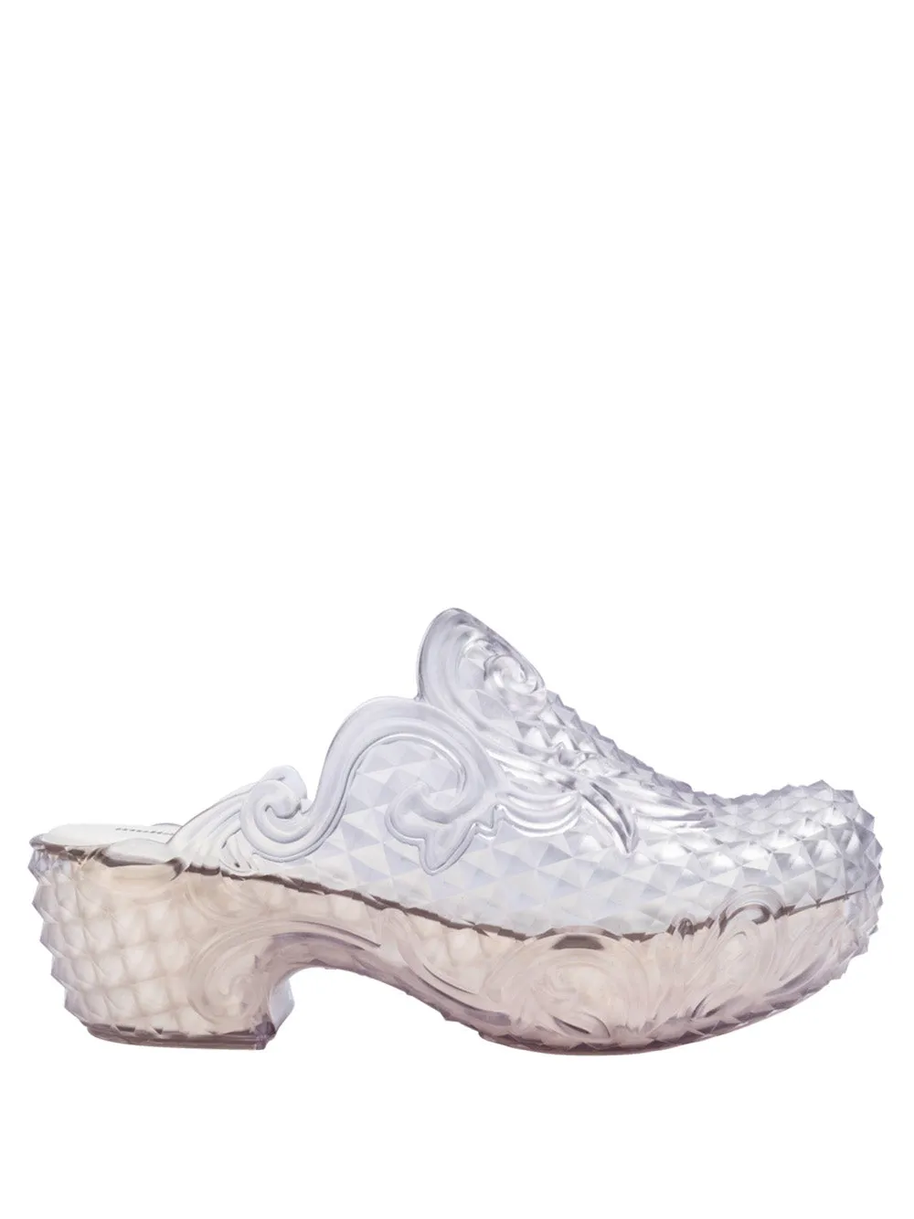 Court Clog - Clear/White