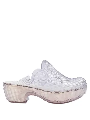 Court Clog - Clear/White