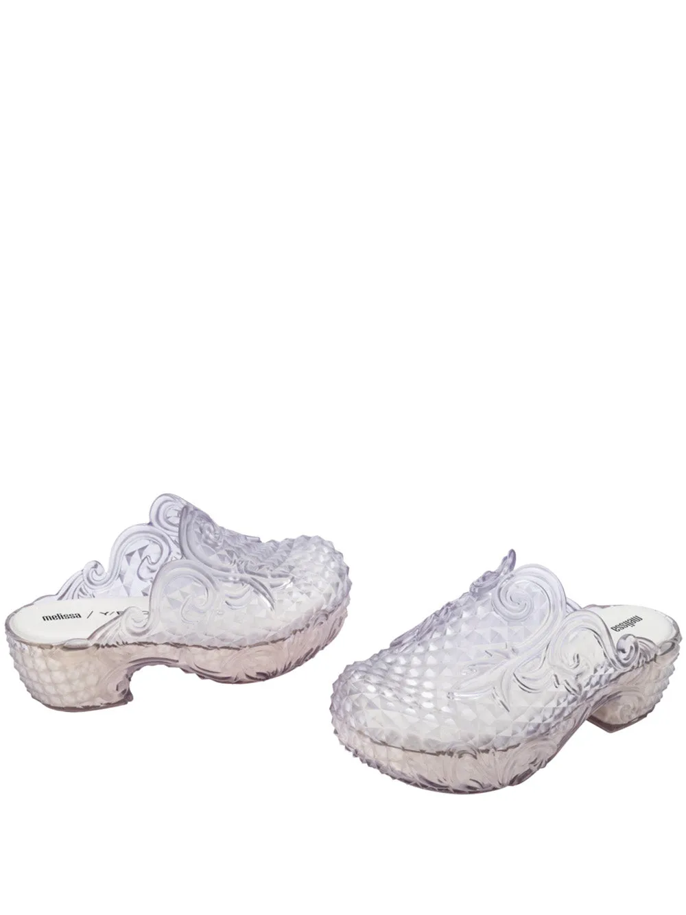 Court Clog - Clear/White