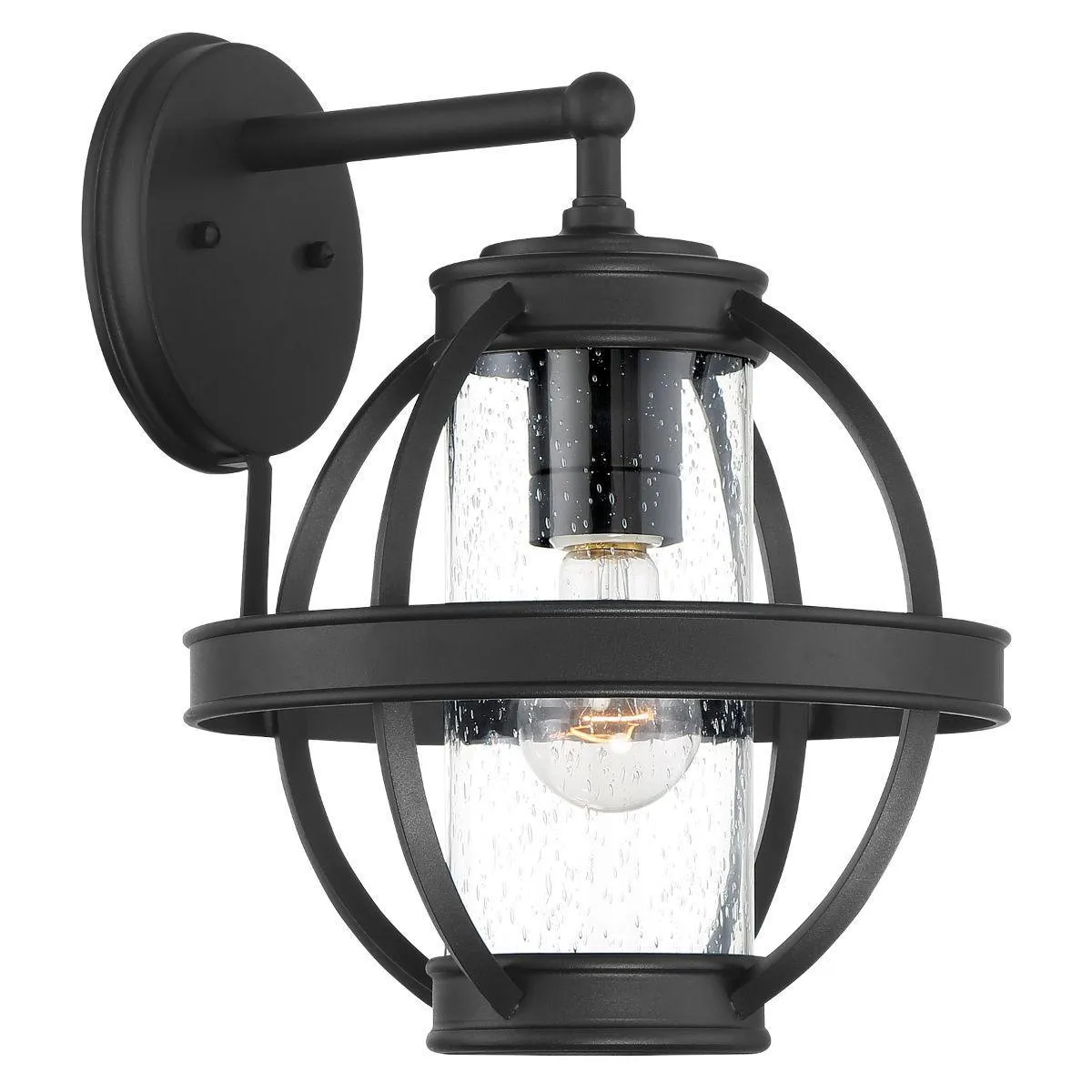 Cumberland Court 14 in. Outdoor Wall Sconce Black Finish