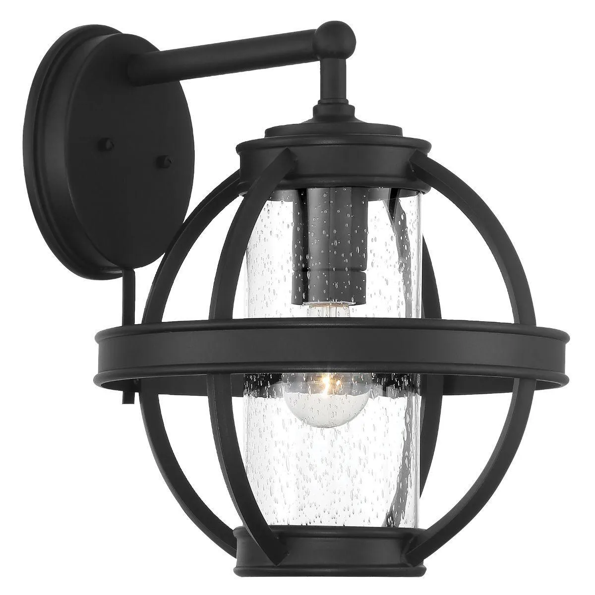 Cumberland Court 16 in. Outdoor Wall Sconce Black Finish