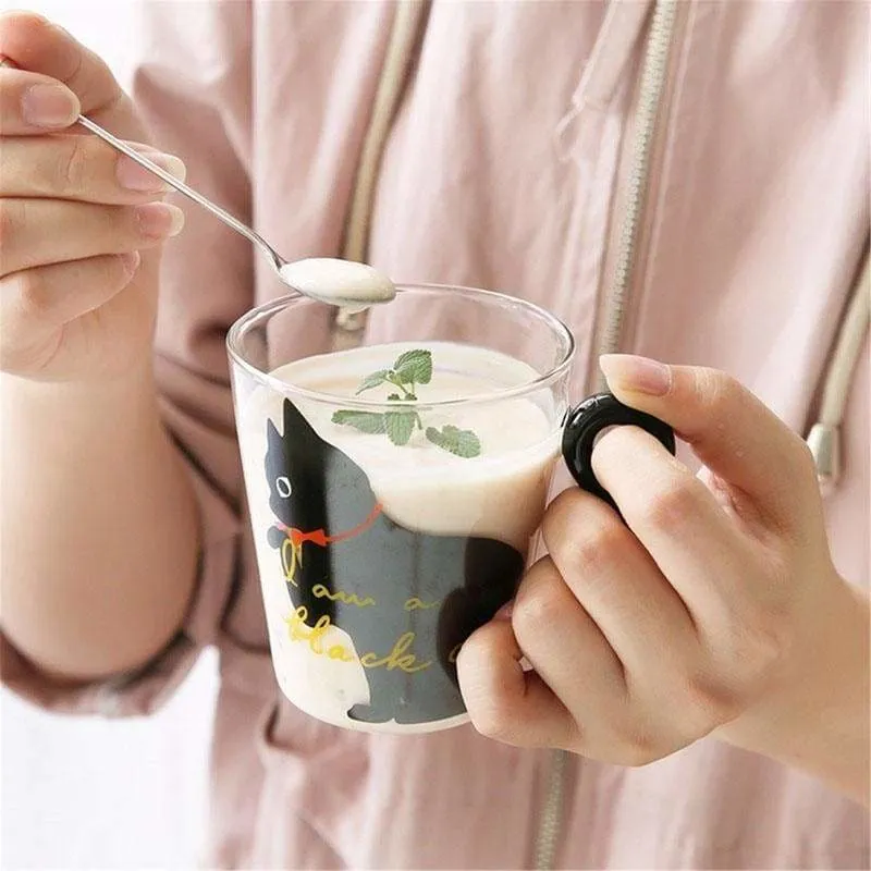 Cute Cat Glass Cup Just For You