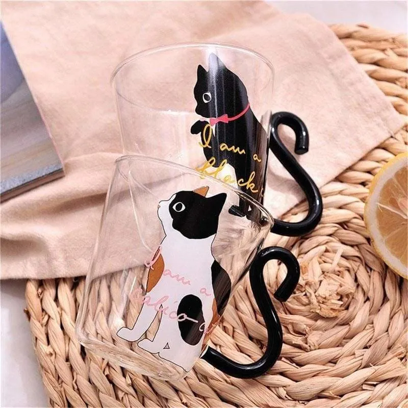 Cute Cat Glass Cup Just For You