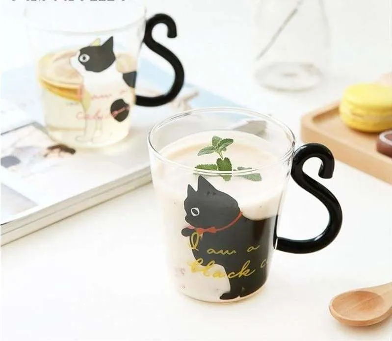 Cute Cat Glass Cup Just For You