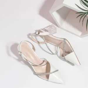 Decor Clear Heeled Court Shoes