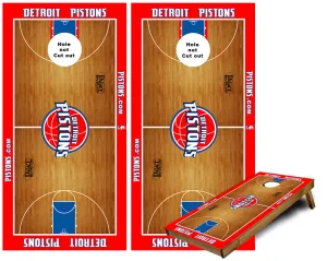 Detroit Basketball Court Cornhole Wraps