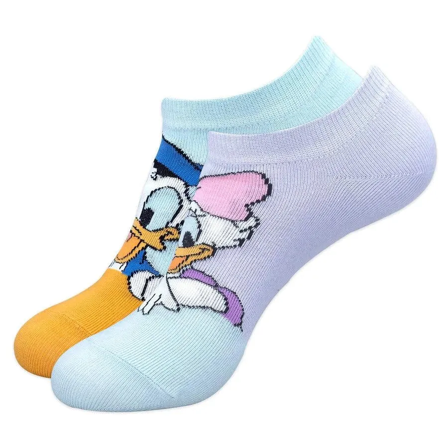 Disney Character Lowcut Socks For Women- Donald & Daisy